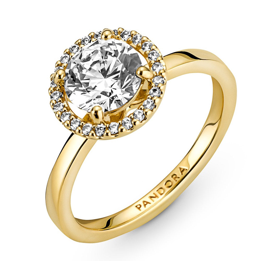 Pandora Sparkling Round Halo Ring