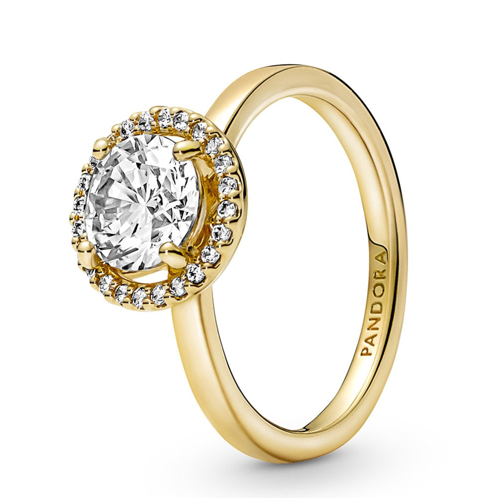 Pandora Sparkling Round Halo Ring