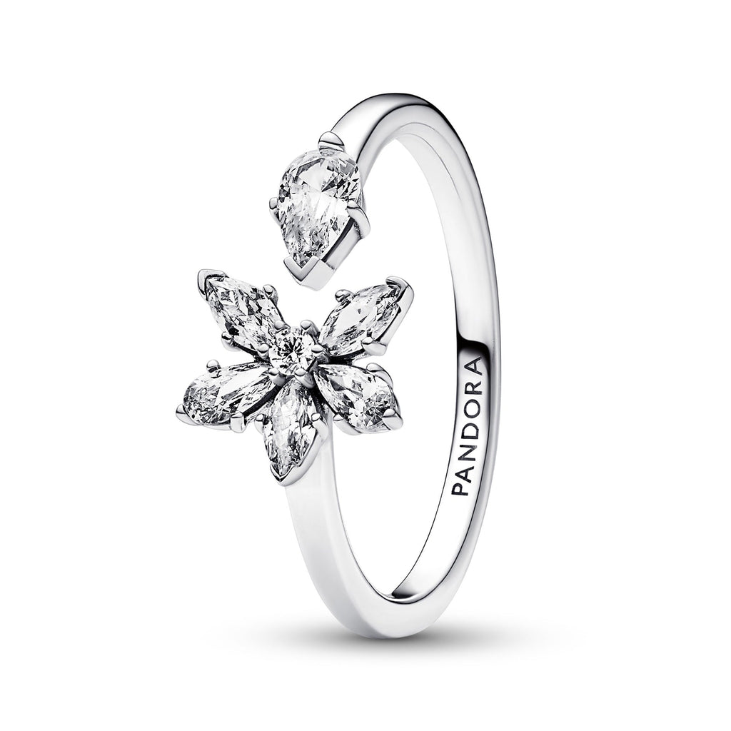 Sparkling Herbarium Cluster Open Ring