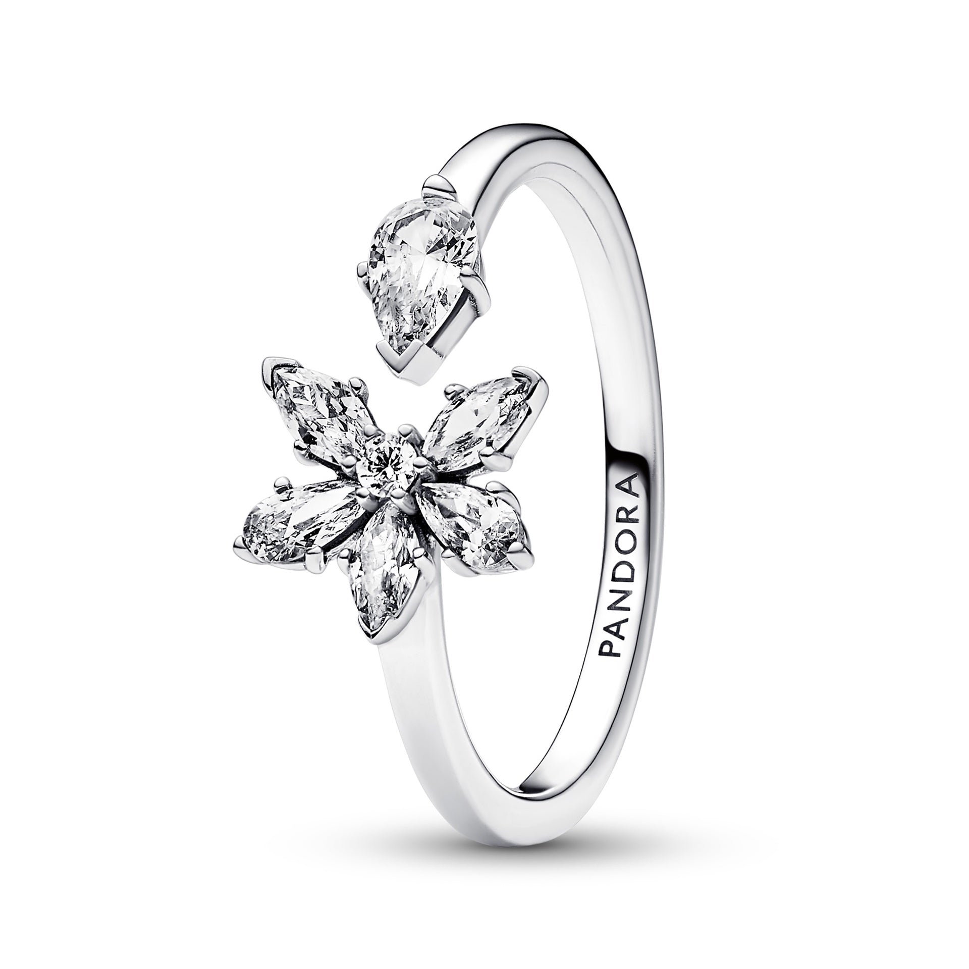 Sparkling Herbarium Cluster Open Ring