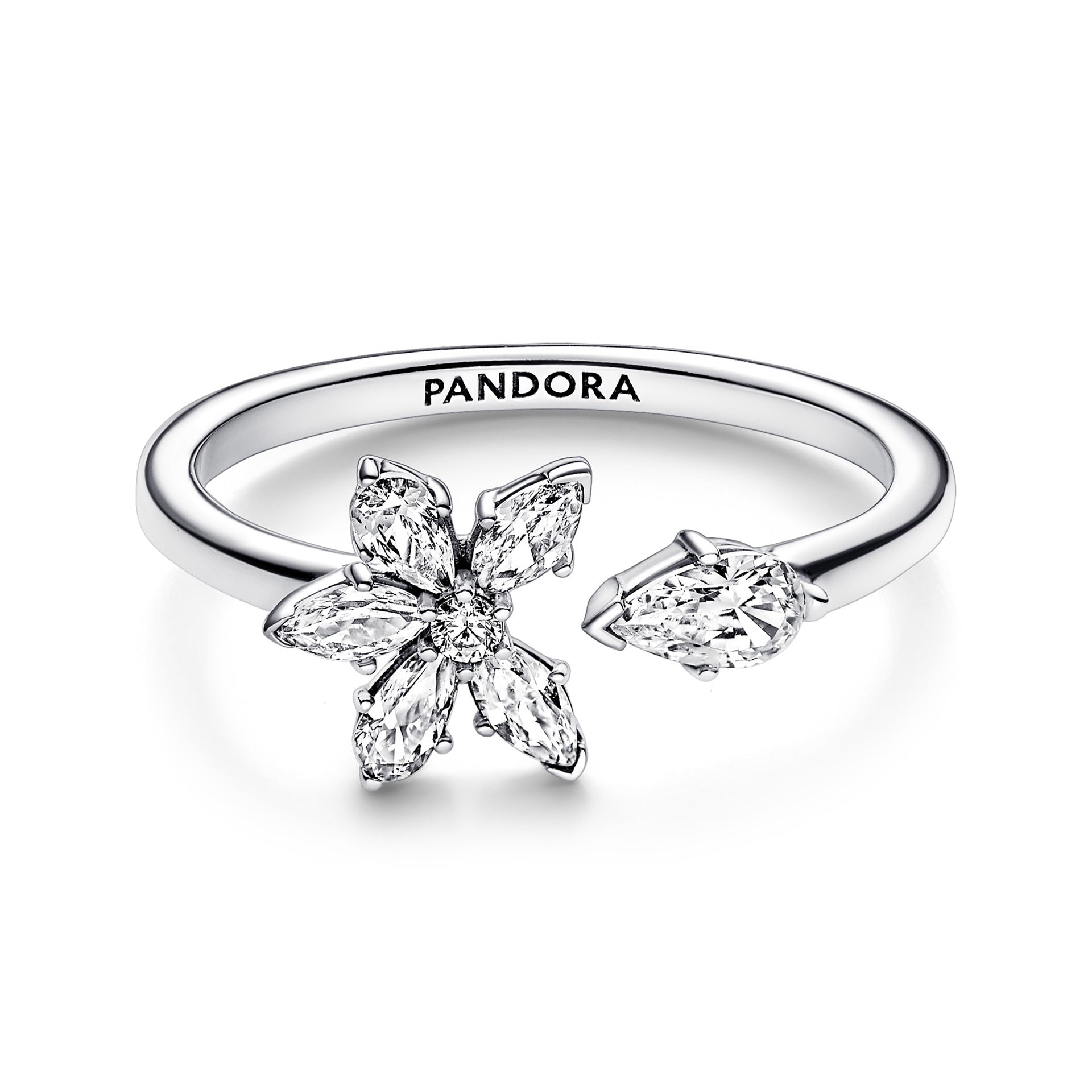 Sparkling Herbarium Cluster Open Ring