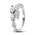 Sparkling Overlapping Band Ring