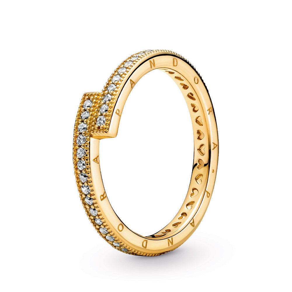 Pandora Sparkling Overlapping Ring